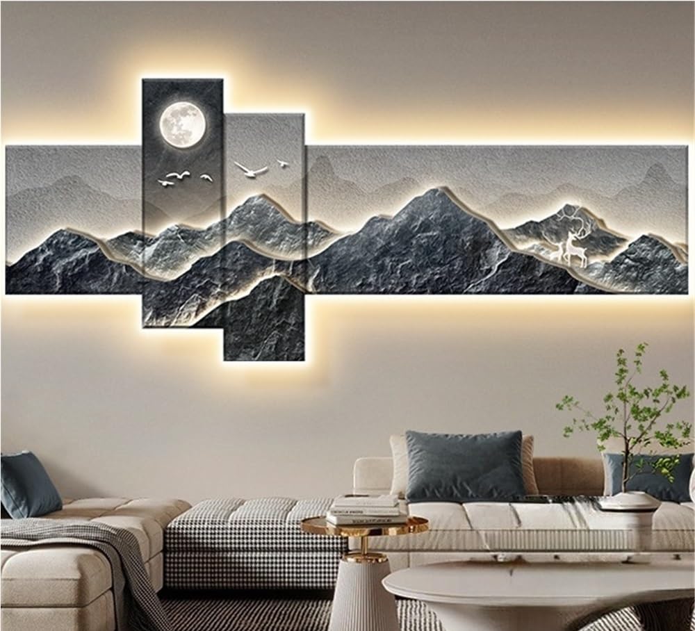 Amazon.com: ZAIHW Irregular Rectangle Pattern LED Light Wall Art